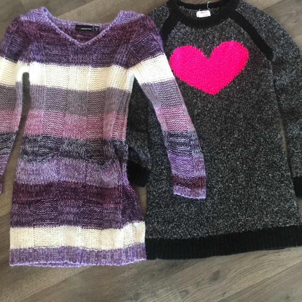 Sweater dresses size 7-8